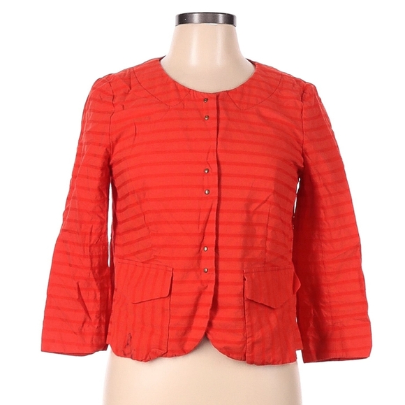J. Crew Jackets & Blazers - J Crew Red orange jacket sz 8